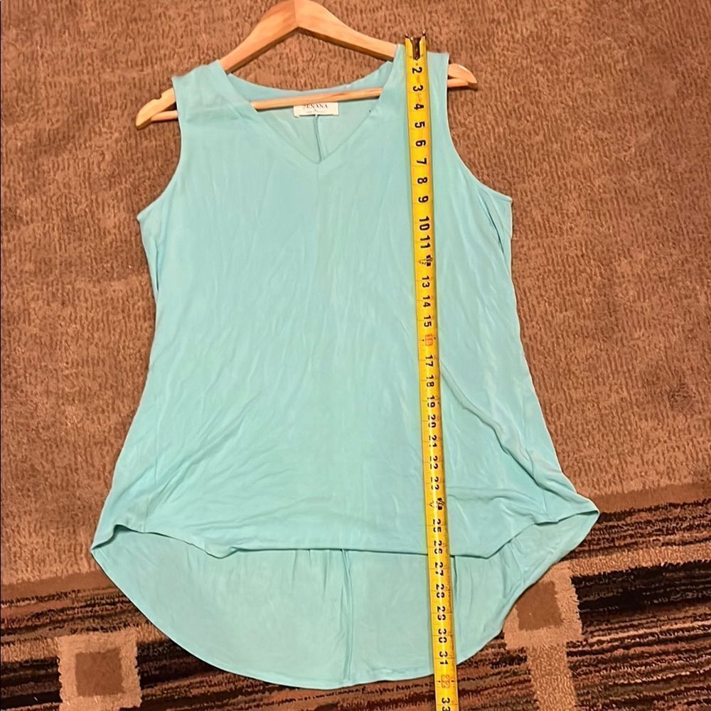 Zenana Outfitters Teal Sleeveless V-Neck Top - Picture 6 of 7